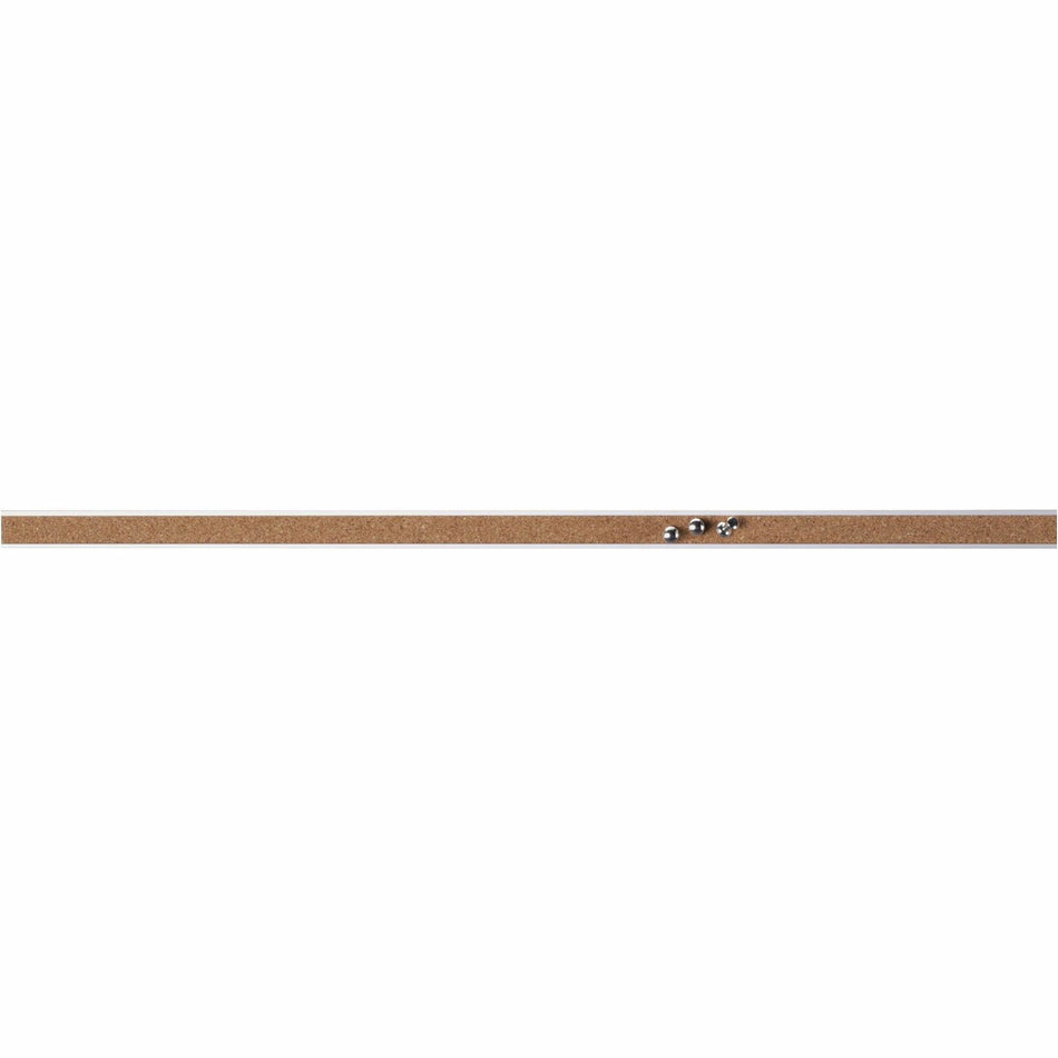Lorell Cork Strip Bulletin Bars - 24" Board Width - Cork Surface - Self-healing, Fade Resistant, Self-sealing - Anodized Aluminum Frame - 24 / Bundle