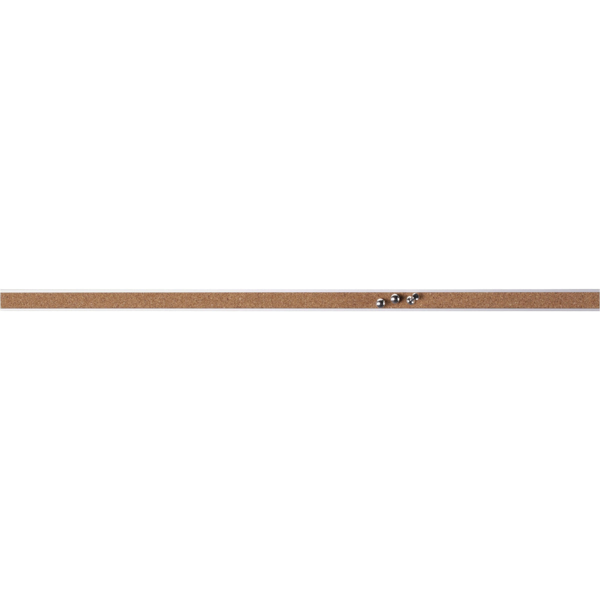 Lorell Cork Strip Bulletin Bars - 48" Board Width - Cork Surface - Self-healing, Fade Resistant, Self-sealing - Anodized Aluminum Frame - 3 / Bundle