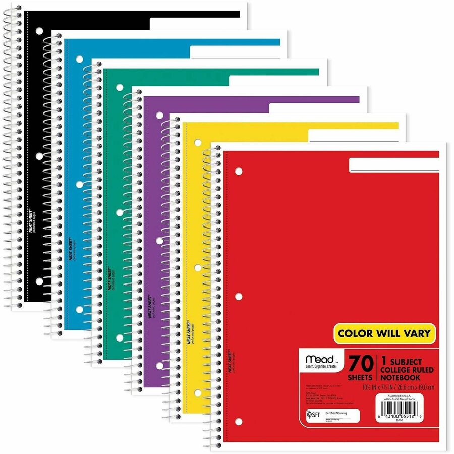 Mead One-subject Spiral Notebook - Alternate-Image1