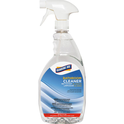 Genuine Joe Peroxide-Powered Bathroom Cleaner - Soap Scum Remover - 32 fl oz - Restroom & Toilet Cleaners