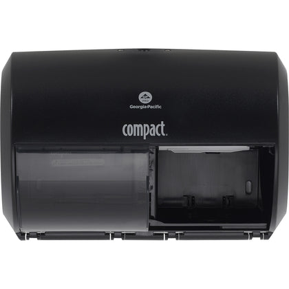 Brand: Compact | Coreless Toilet Paper Dispenser - High-Capacity Lockable - Black - Bathroom Tissue Dispensers