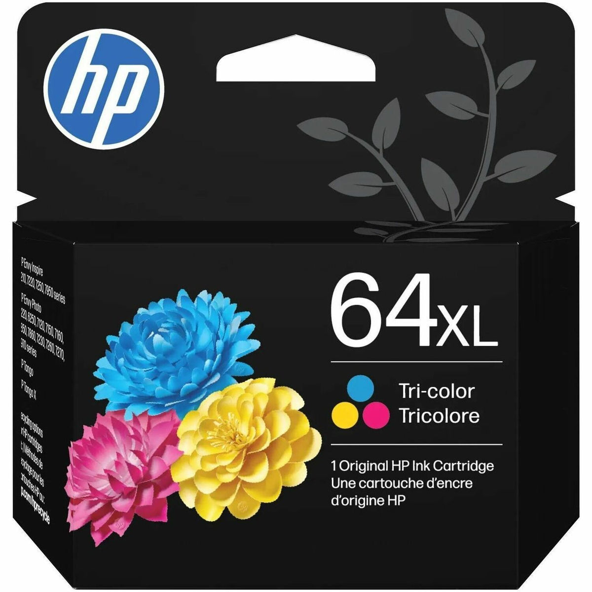 HP 64XL (N9J91AN) Original High Yield Inkjet Ink Cartridge - Tri-color - 1 Each - 1500