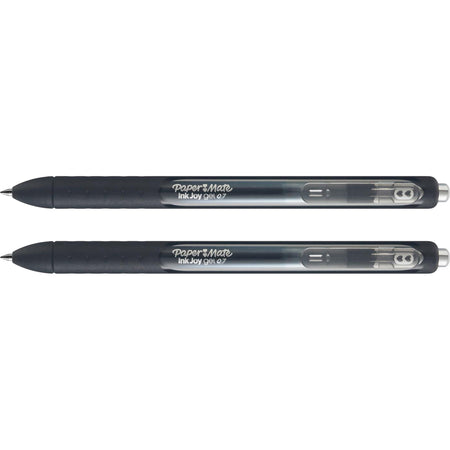Paper Mate InkJoy Gel Pen - 0.77 mm Pen Point - Retractable - Black Ink - Blue Barrel - 2 / Pack