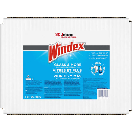 Windex® Cleaner Bag-In-A-Box - Ready-To-Use - 640 fl oz (20 quart) - Recommended For: Fingerprint Remover - Streak-free - Blue - 1 Each