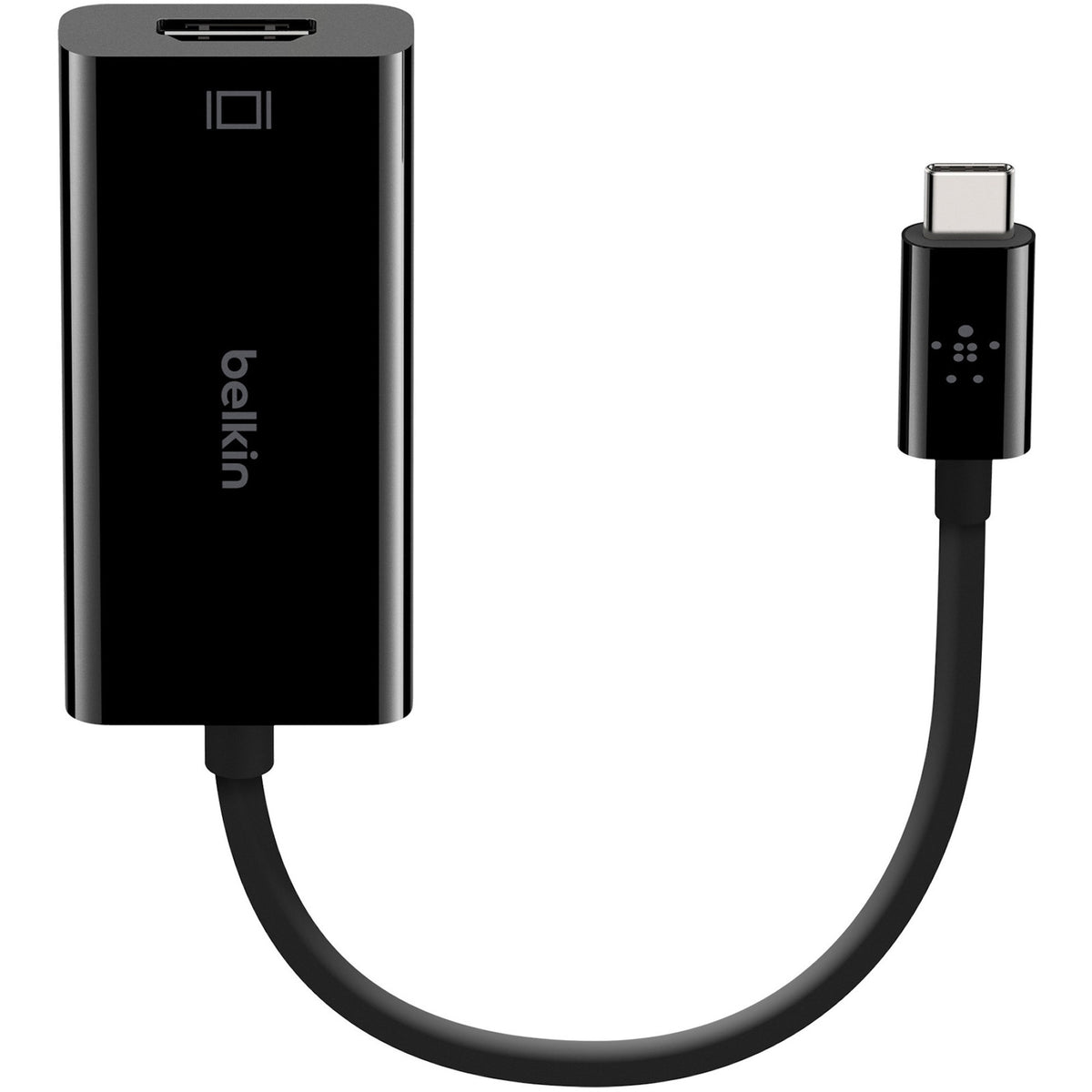 Belkin USB-C to HDMI Adapter (For Business / Bag & Label) - 1 x USB Type C Male - 1 x HDMI HDMI 2.0 Female - 4096 x 2160 Supported - Black - 1 Each