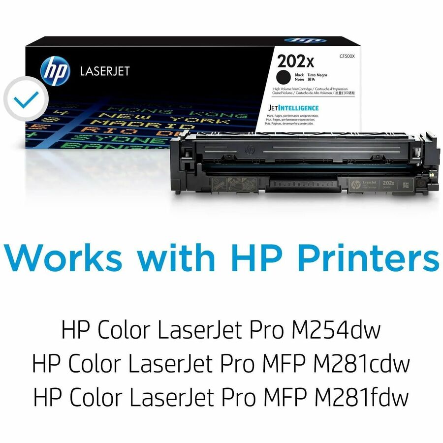 HP 202X (CF500X) Original High Yield Laser Toner Cartridge - Black - 1 Each - Alternate-Image2