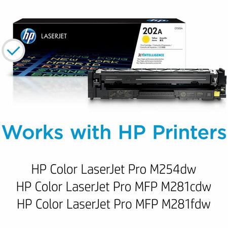HP 202A (CF502A) Original Standard Yield Laser Toner Cartridge - Yellow - 1 Each - Alternate-Image2