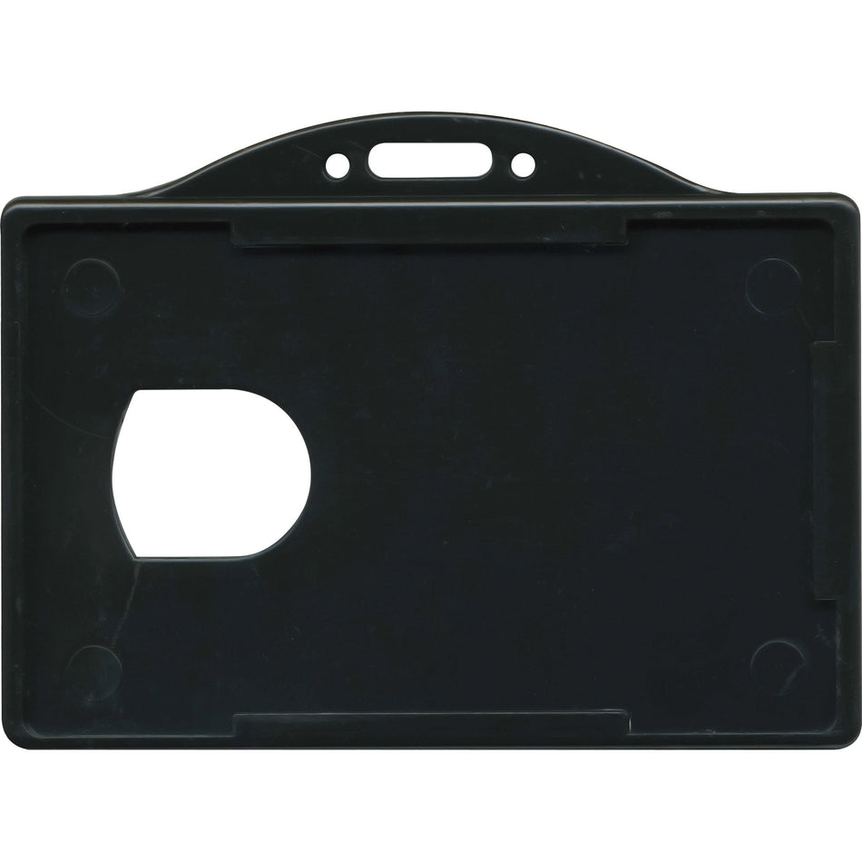 Advantus ID Card Holder - Support 3.38" x 2.13" Media - Horizontal - Black - 25 / Pack