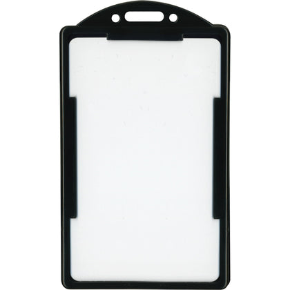 Advantus ID Card Holder - Support 2.13" x 3.38" Media - Vertical - Black - 25 / Pack