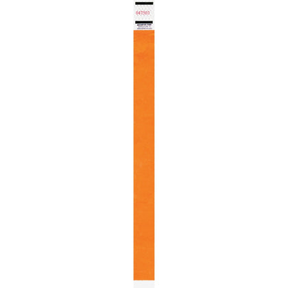 Advantus Neon Tyvek Wristbands - Neon Orange - Tyvek - 500 / Pack