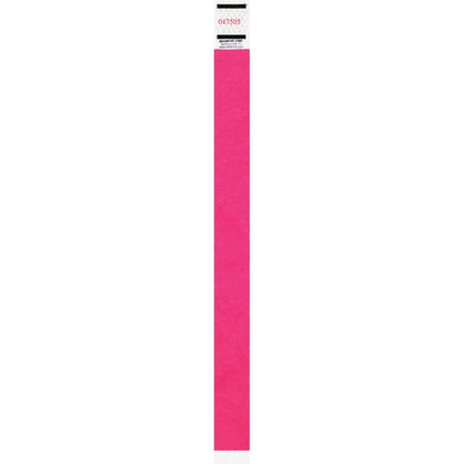 Advantus Neon Tyvek Wristbands - Neon Pink - Tyvek - 500 / Pack