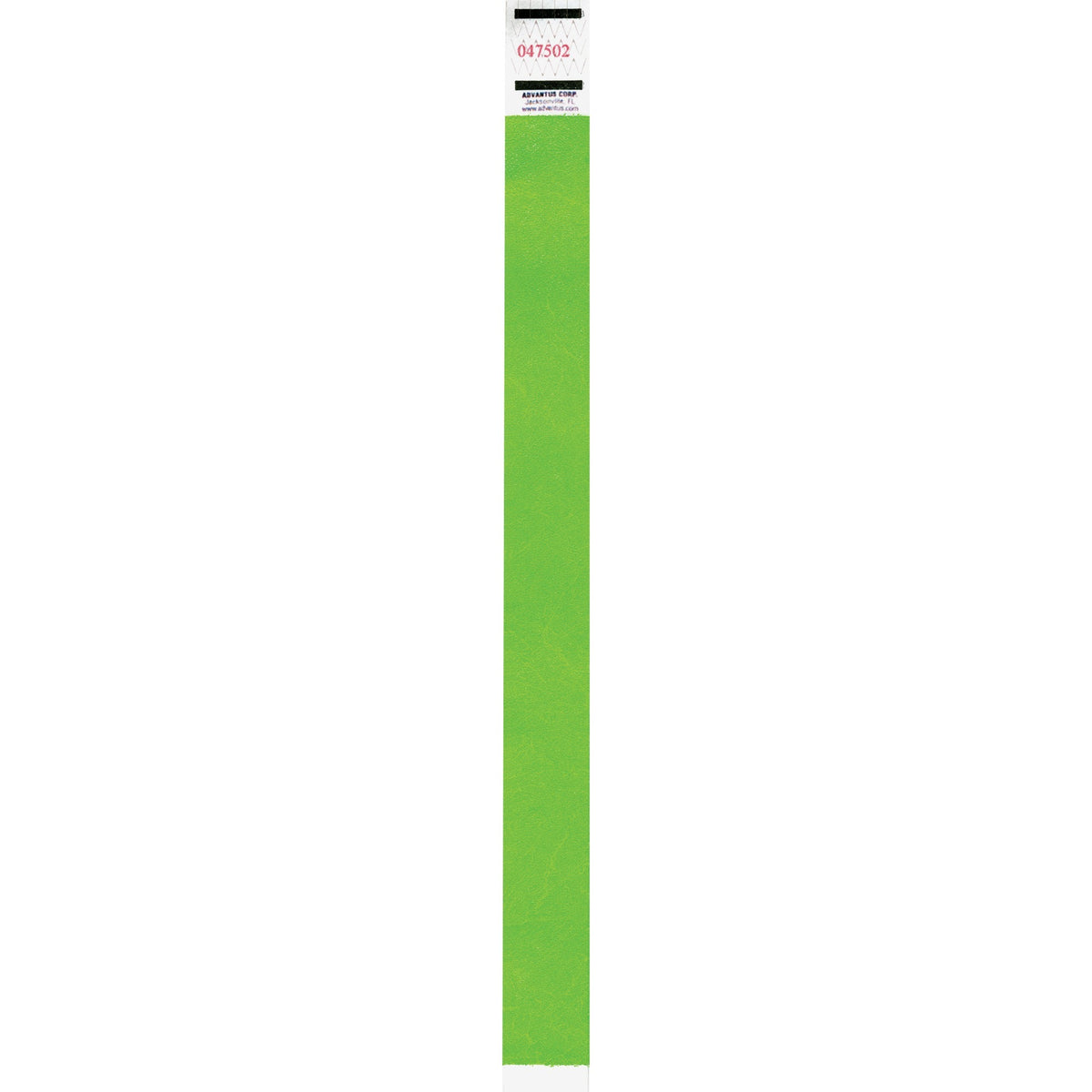 Advantus Neon Tyvek Wristbands - Neon Green - Tyvek - 500 / Pack
