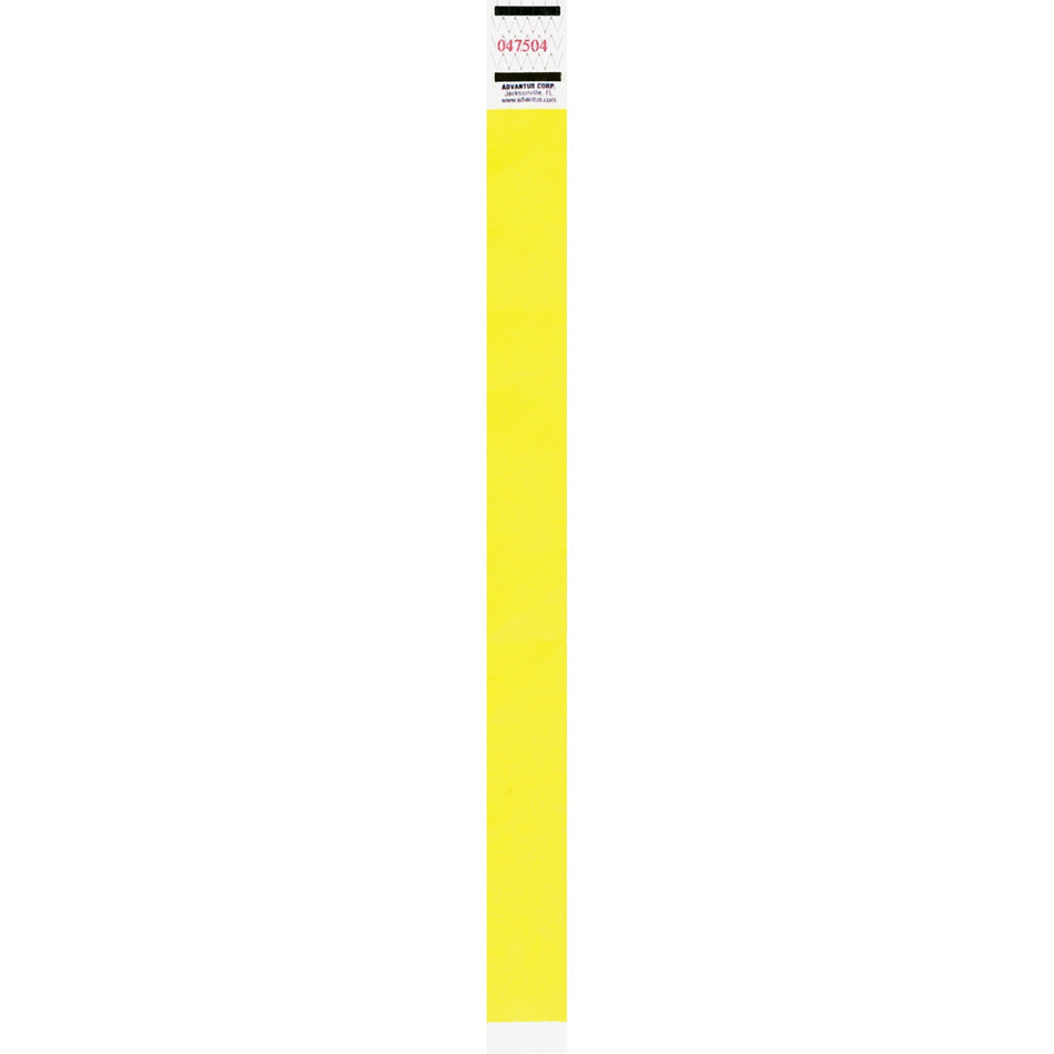 Advantus Neon Tyvek Wristbands - Neon Yellow - Tyvek - 500 / Pack