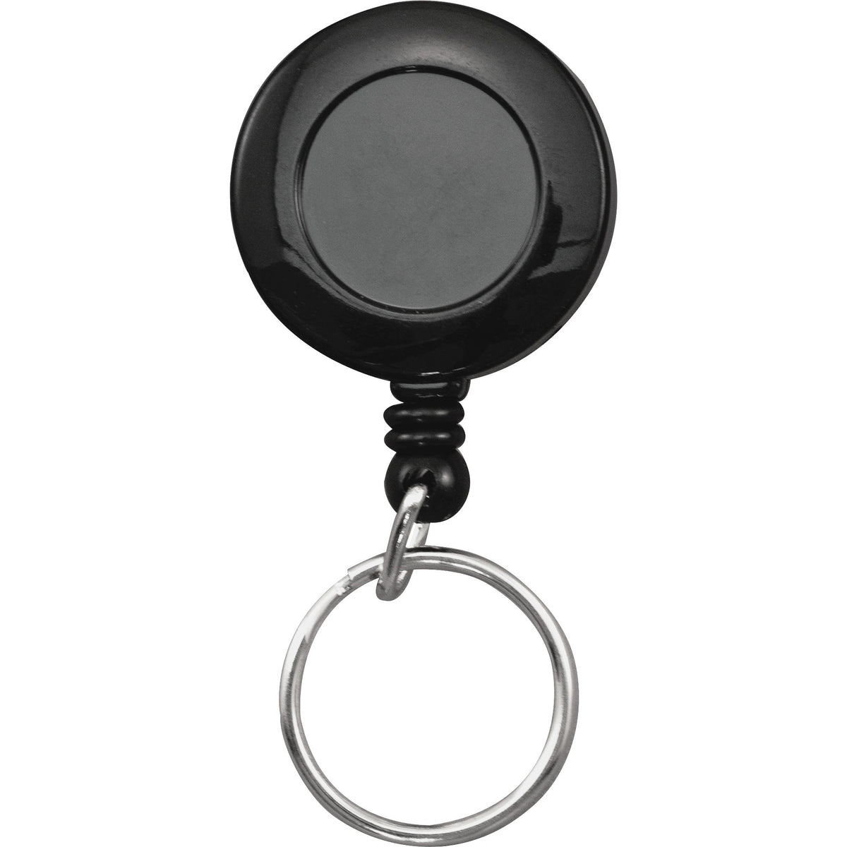 Advantus Clip-on Ring Retractable ID Reel - Black - Sturdy - 12 / Box