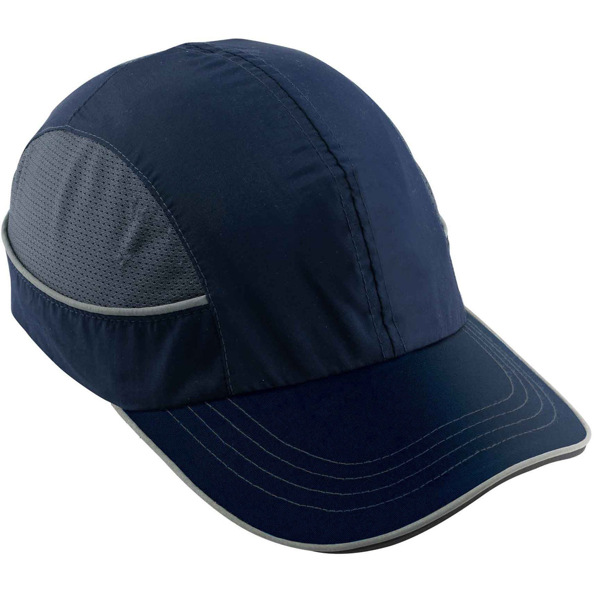Ergodyne Long-brim Bump Cap - Recommended for: Aircraft, Manufacturing, Maintenance, Warehouse - Long - Head Protection - Navy Blue - 1 Each