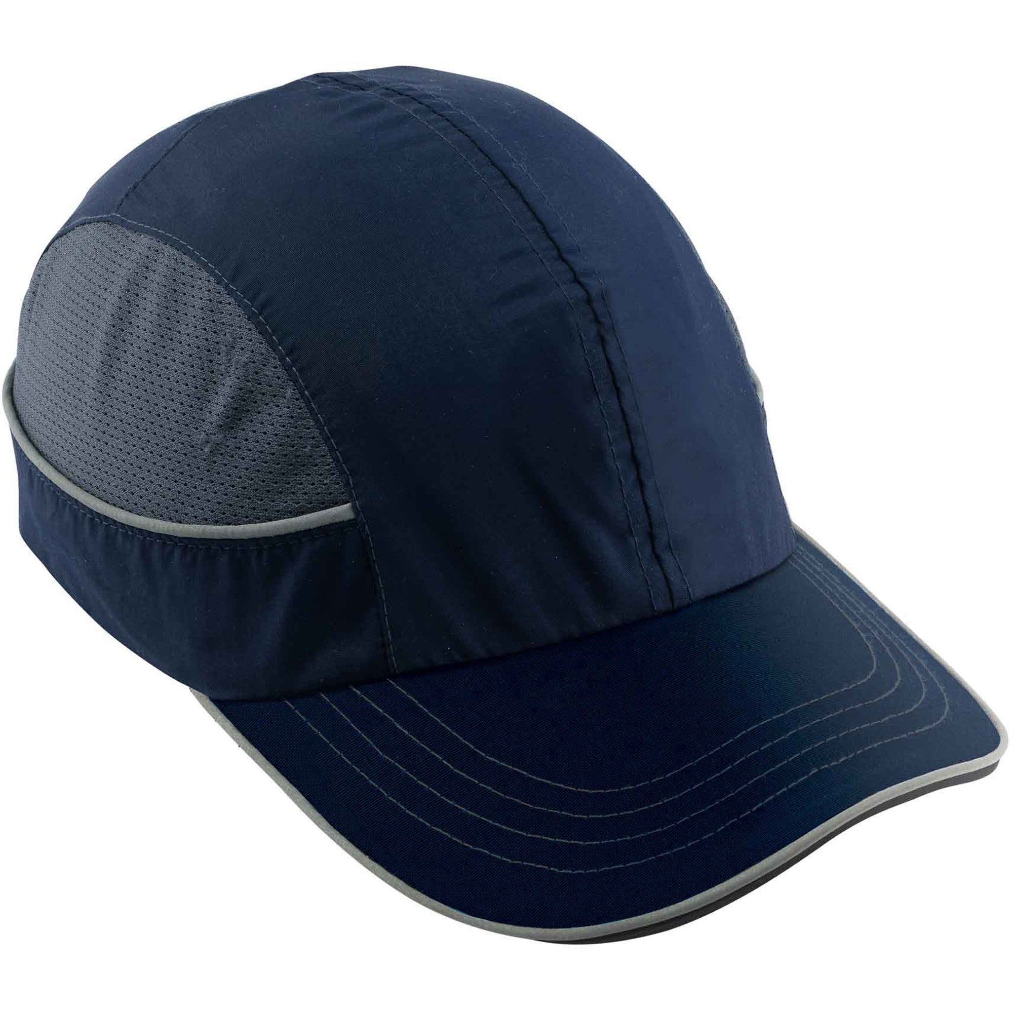 Ergodyne Long-brim Bump Cap - Recommended for: Aircraft, Manufacturing, Maintenance, Warehouse - Long - Head Protection - Navy Blue - 1 Each