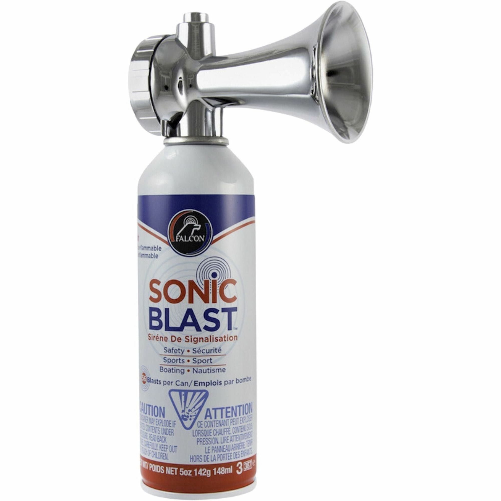 Falcon Sonic Blast Horn - 120 dB - Audible - Chrome