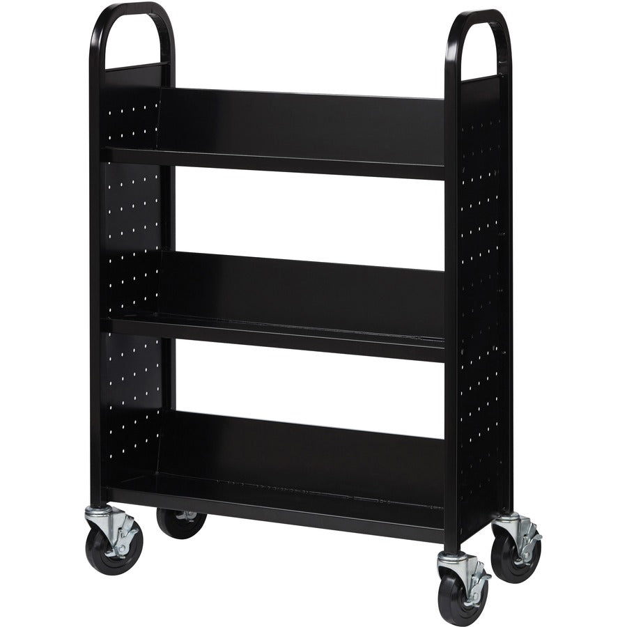 Lorell Single-sided Book Cart - Left