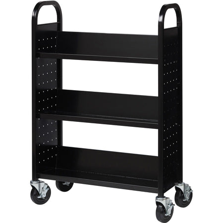 Lorell Single-sided Book Cart - Left