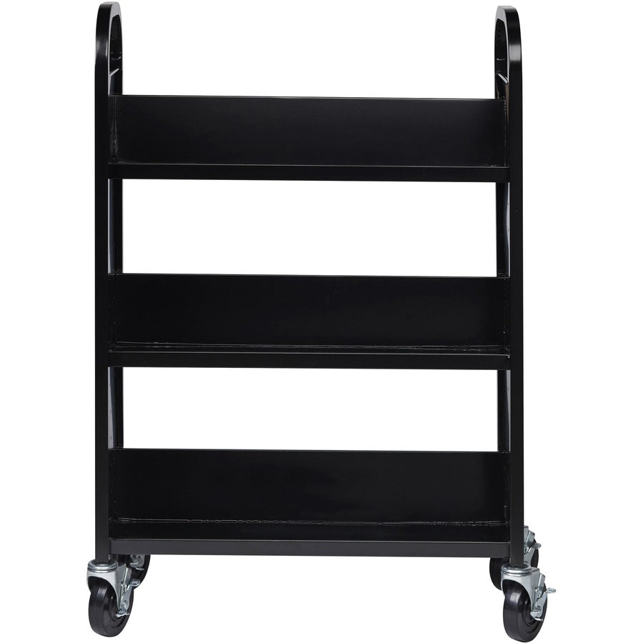 Lorell Single-sided Book Cart - Front