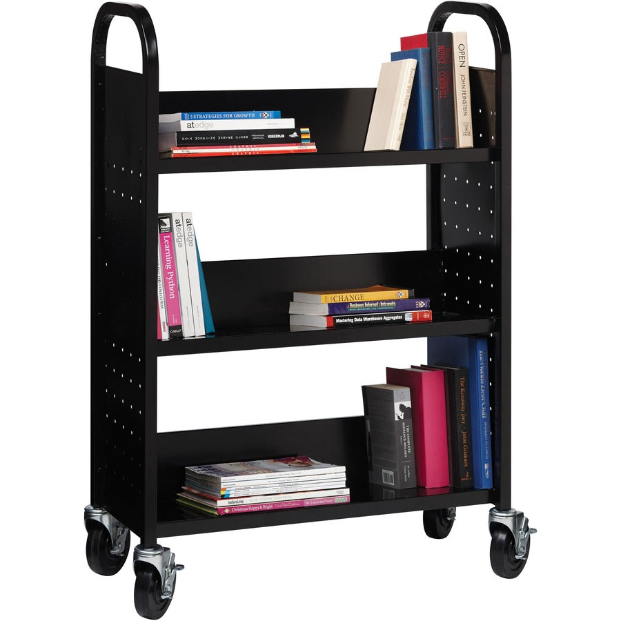 Lorell Single-sided Book Cart - Right