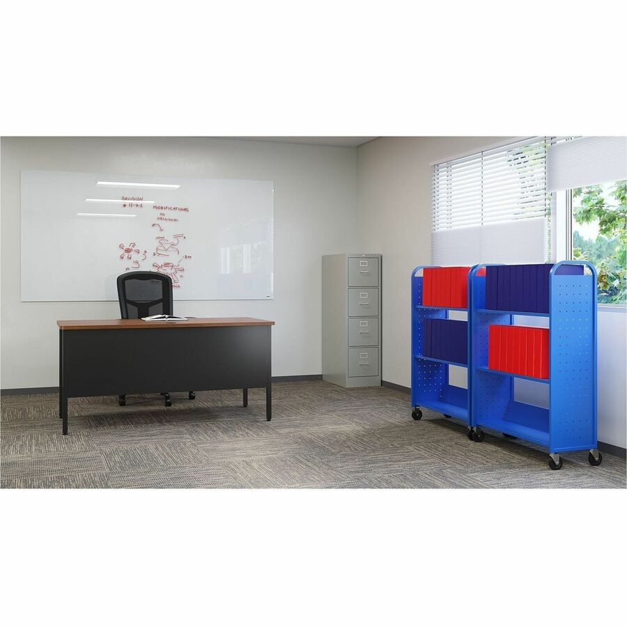 Lorell Single-sided Book Cart - Alternate-Image3