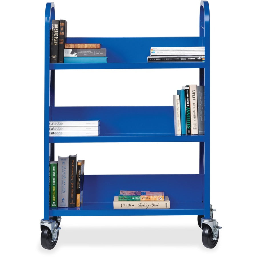 Lorell Single-sided Book Cart - Front