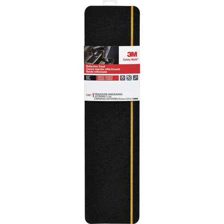 3M Safety Walk Reflective Tread - 2 ft Length x 6" Width - Black Roll - 1 Each