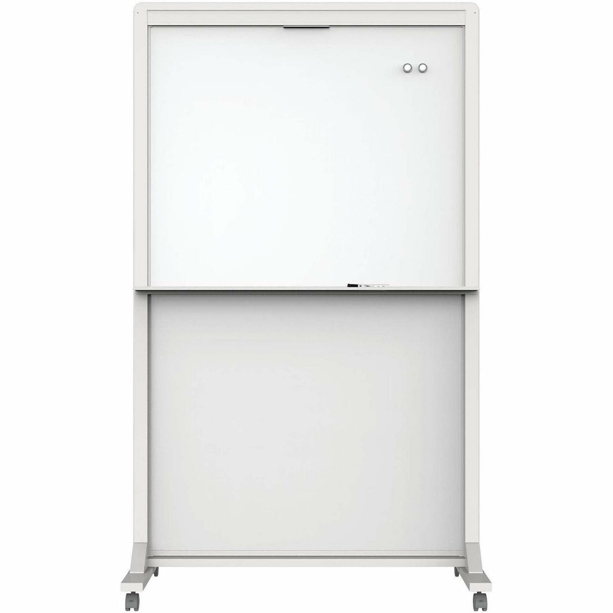 Quartet Motion Dual-Track Mobile Magnetic Dry-Erase Easel - 2000