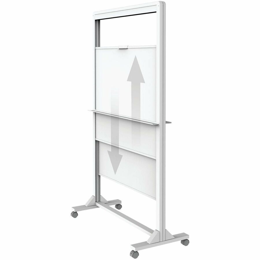 Quartet Motion Dual-Track Mobile Magnetic Dry-Erase Easel - Rear