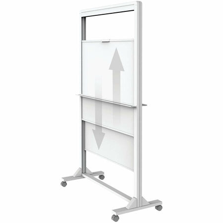 Quartet Motion Dual-Track Mobile Magnetic Dry-Erase Easel - Rear