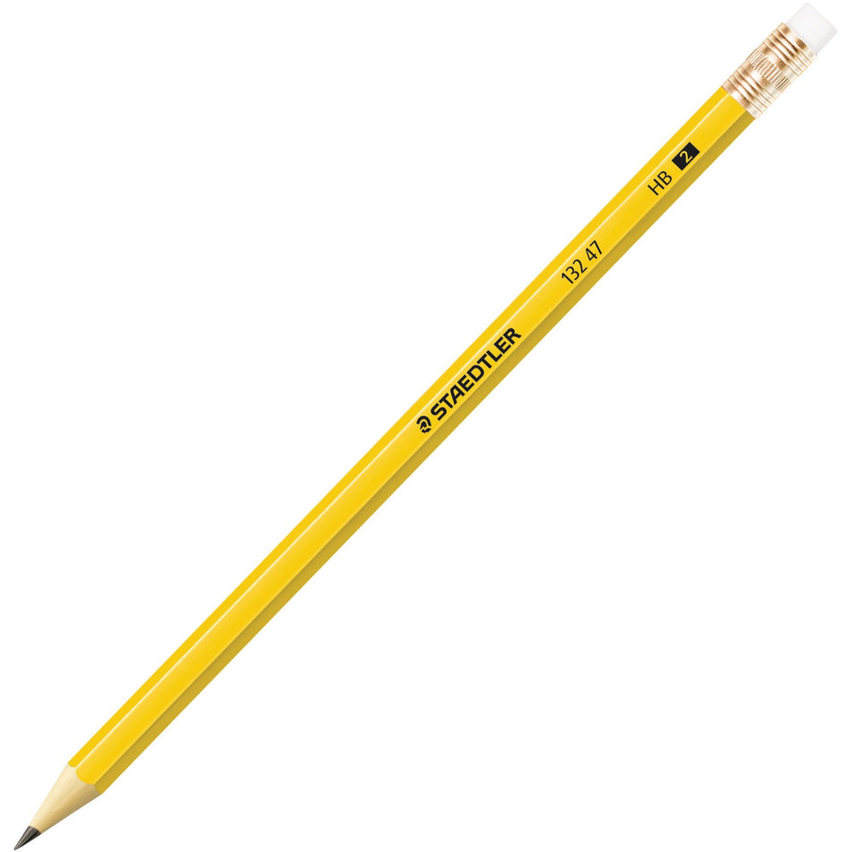 Staedtler No. 2 Woodcased Pencils - FSC 100% - 2HB - Yellow Wood Barrel - 1 Dozen