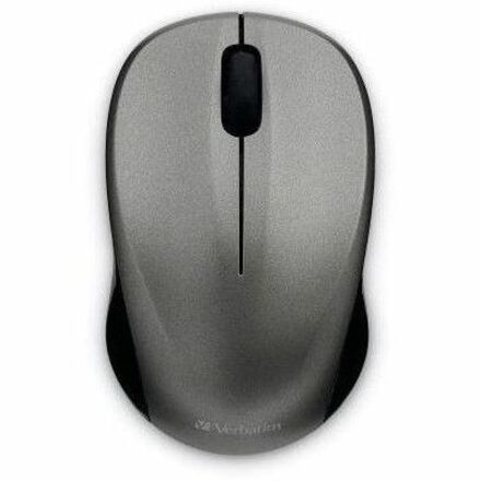 Verbatim Silent Wireless Blue LED Mouse - Graphite - Blue LED/Optical - Wireless - Radio Frequency - Graphite - USB Type A - Scroll Wheel - 3 Button(s) - 1 Each