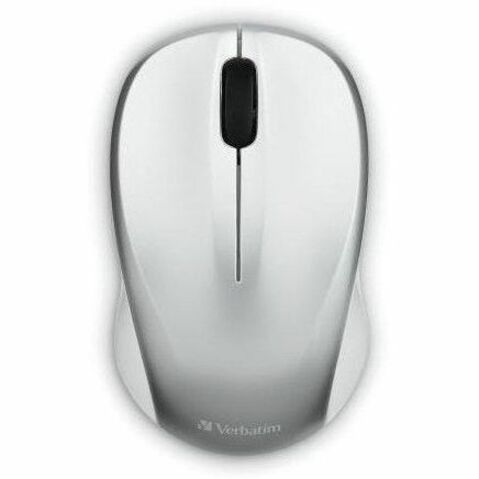 Verbatim Silent Wireless Blue LED Mouse - Silver - Blue LED/Optical - Wireless - Radio Frequency - Silver - USB Type A - Scroll Wheel - 3 Button(s) - 1 Each
