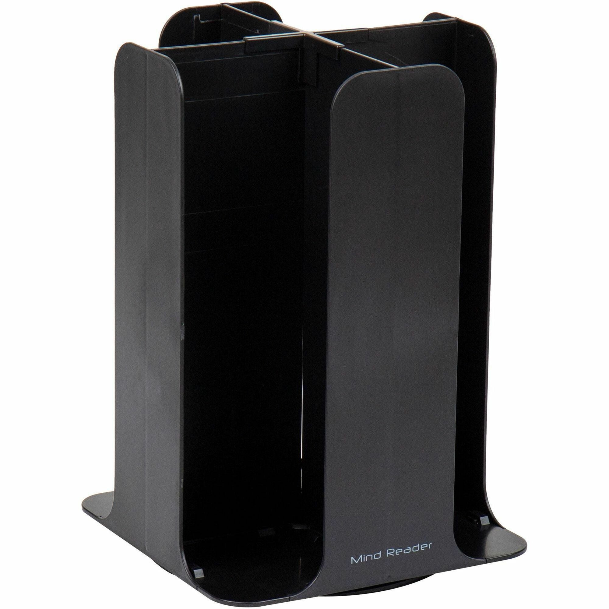 Mind Reader Totem Cup/Lid Holder - 80 Cup Capacity - Black - Dispensers & Organizers