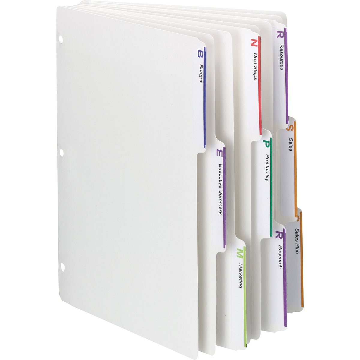 Smead Viewables 3-Ring Binder Index Dividers - Letter - 8.50" Width x 11" Length - White Divider - 10% Recycled - 25 / Box