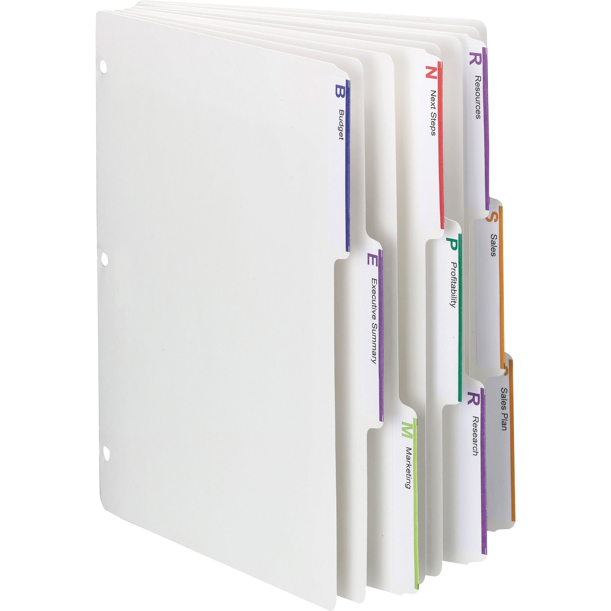 Smead Viewables 3-Ring Binder Index Dividers - Letter - 8.50" Width x 11" Length - White Divider - 10% Recycled - 25 / Box