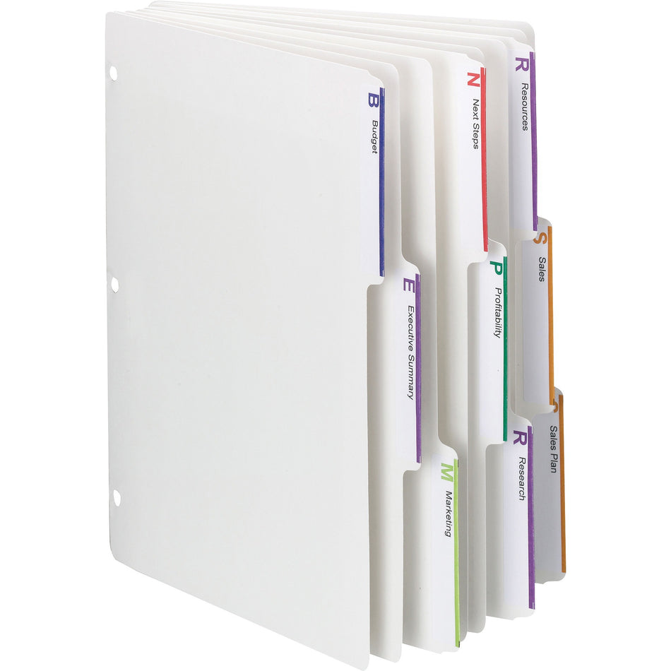 Smead Viewables 3-Ring Binder Index Dividers - Letter - 8.50" Width x 11" Length - White Divider - 10% Recycled - 25 / Box