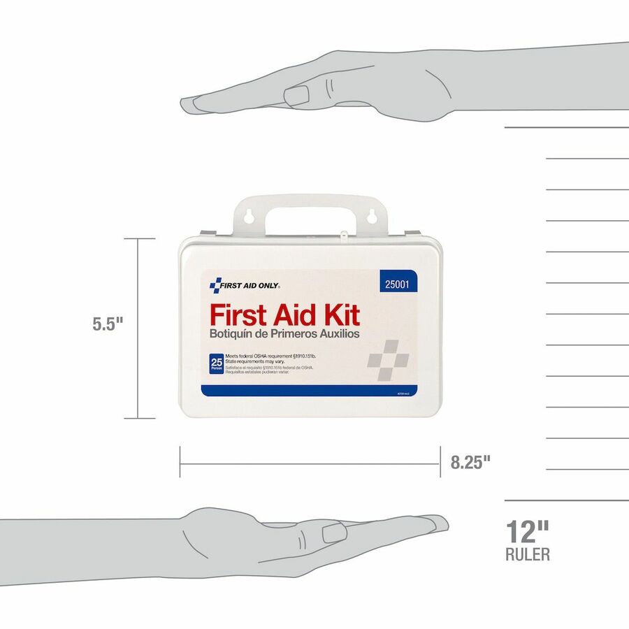 PhysiciansCare 25 Person First Aid Kit - 113 x Piece(s) For 25 x Individual(s) - Plastic Case - 1 Each