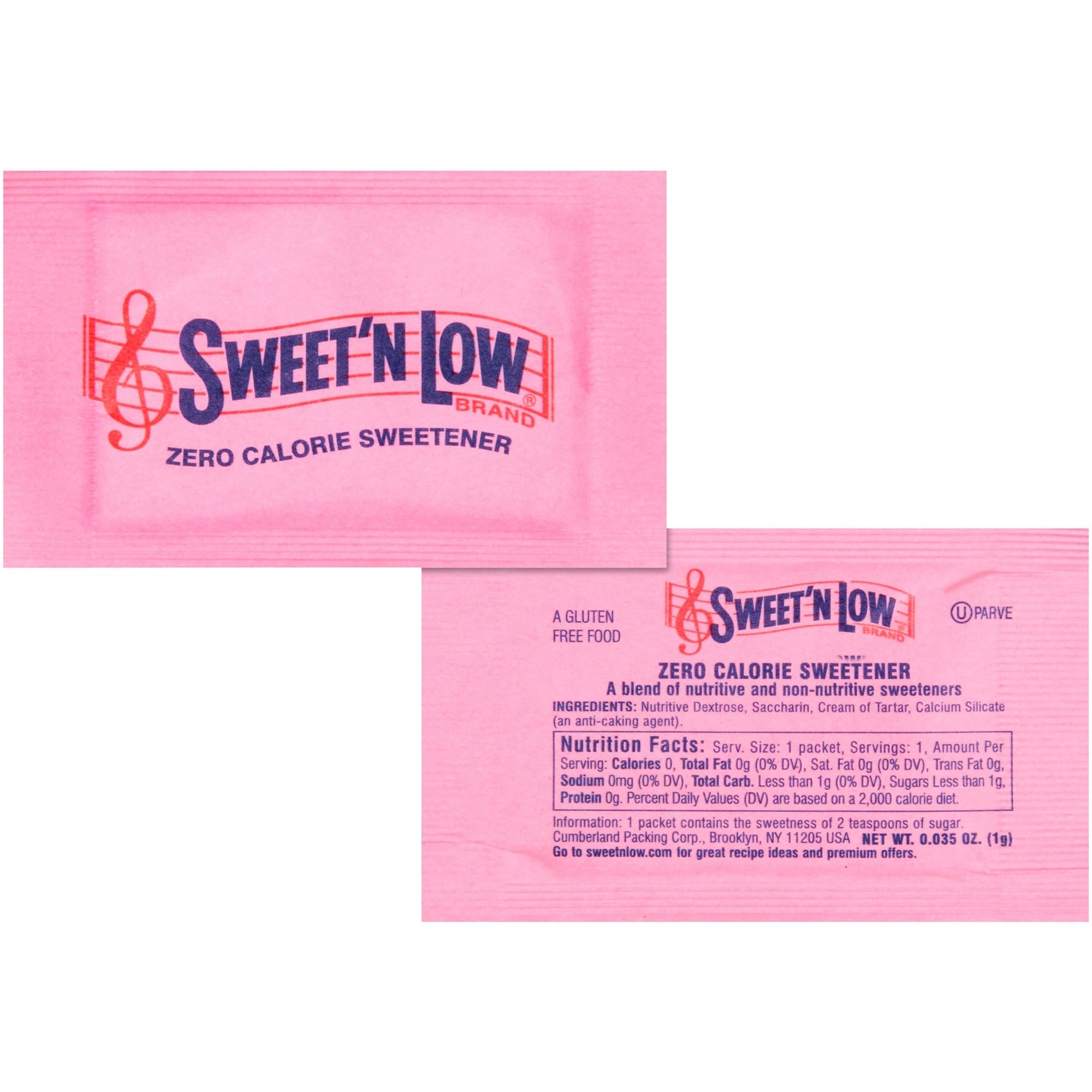 SWEET'N Low Low-Sugar Substitute Packets - Artificial Sweetener - 400/Box - 4 / Carton