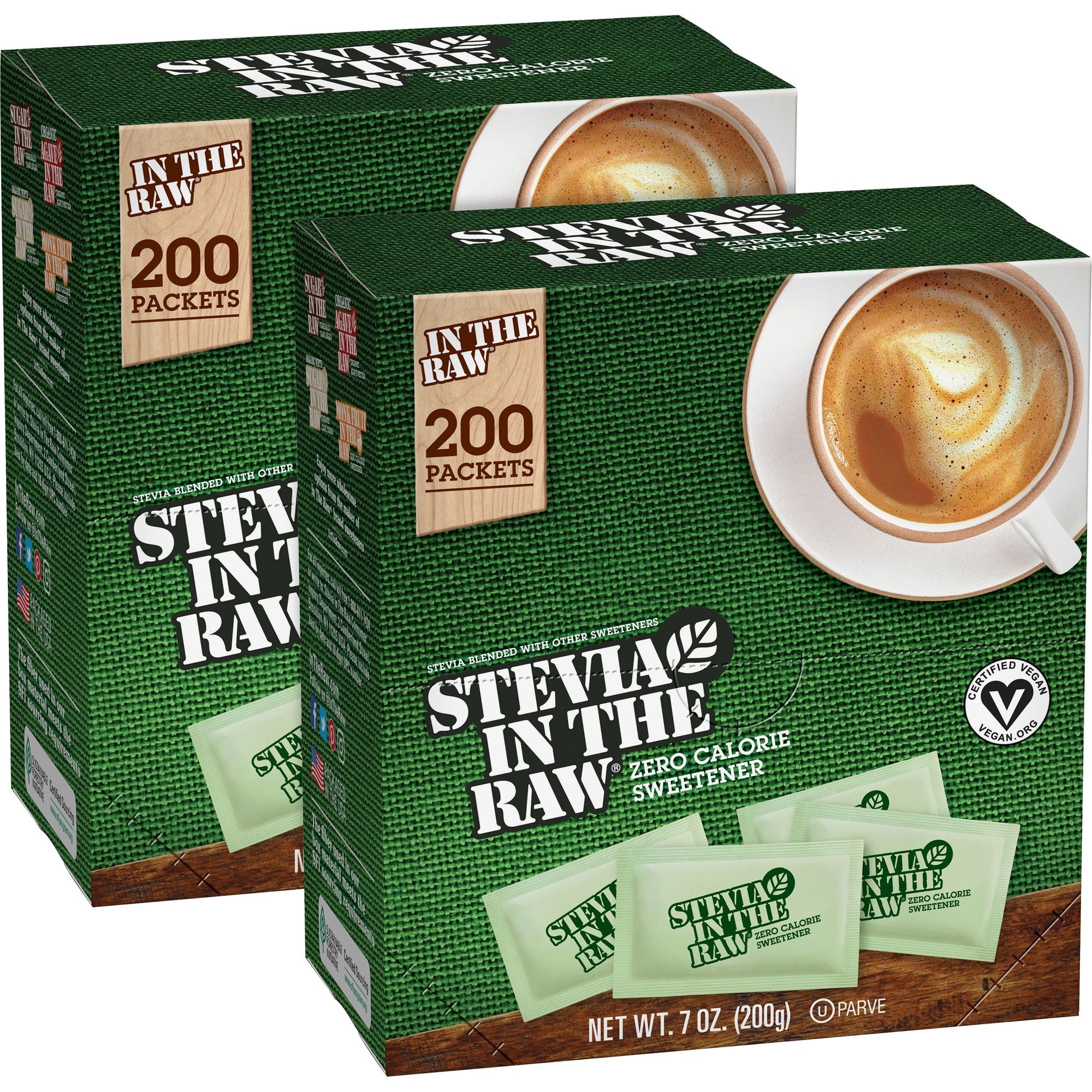 Stevia In The Raw Zero-calorie Sweetener - 0.035 oz (1 g) - Stevia Flavor - Artificial Sweetener - 200/Box - 2 / Carton
