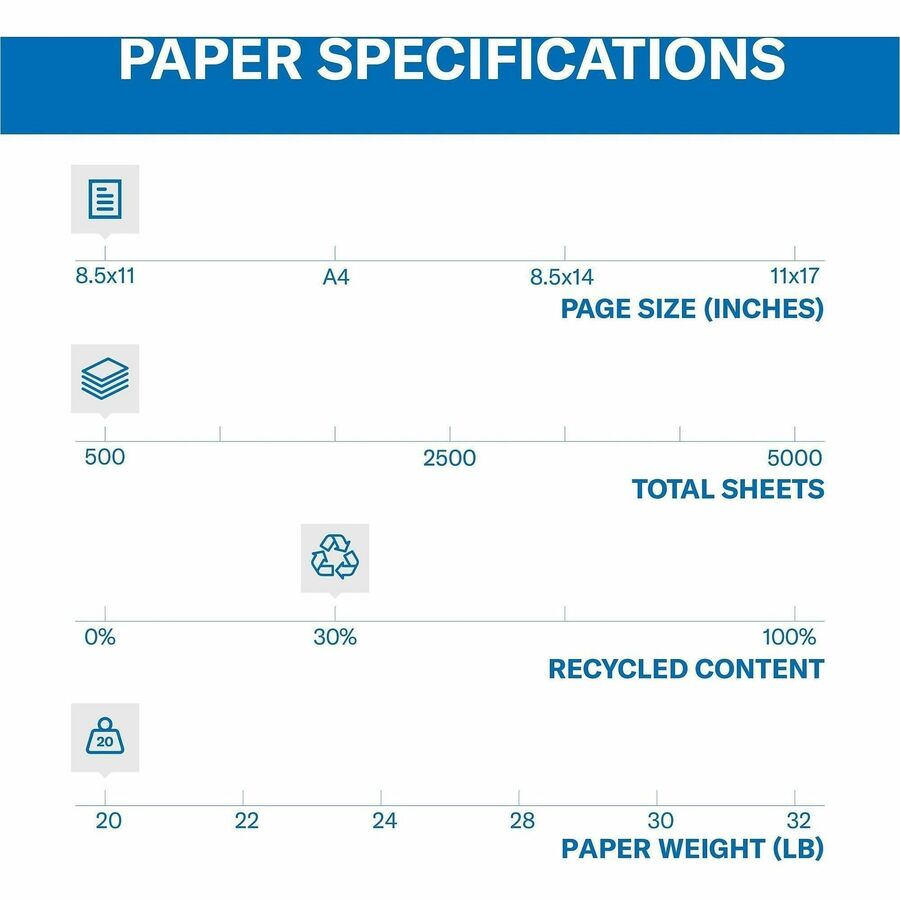 Hammermill Colors Recycled Copy Paper - Blue - Alternate-Image6