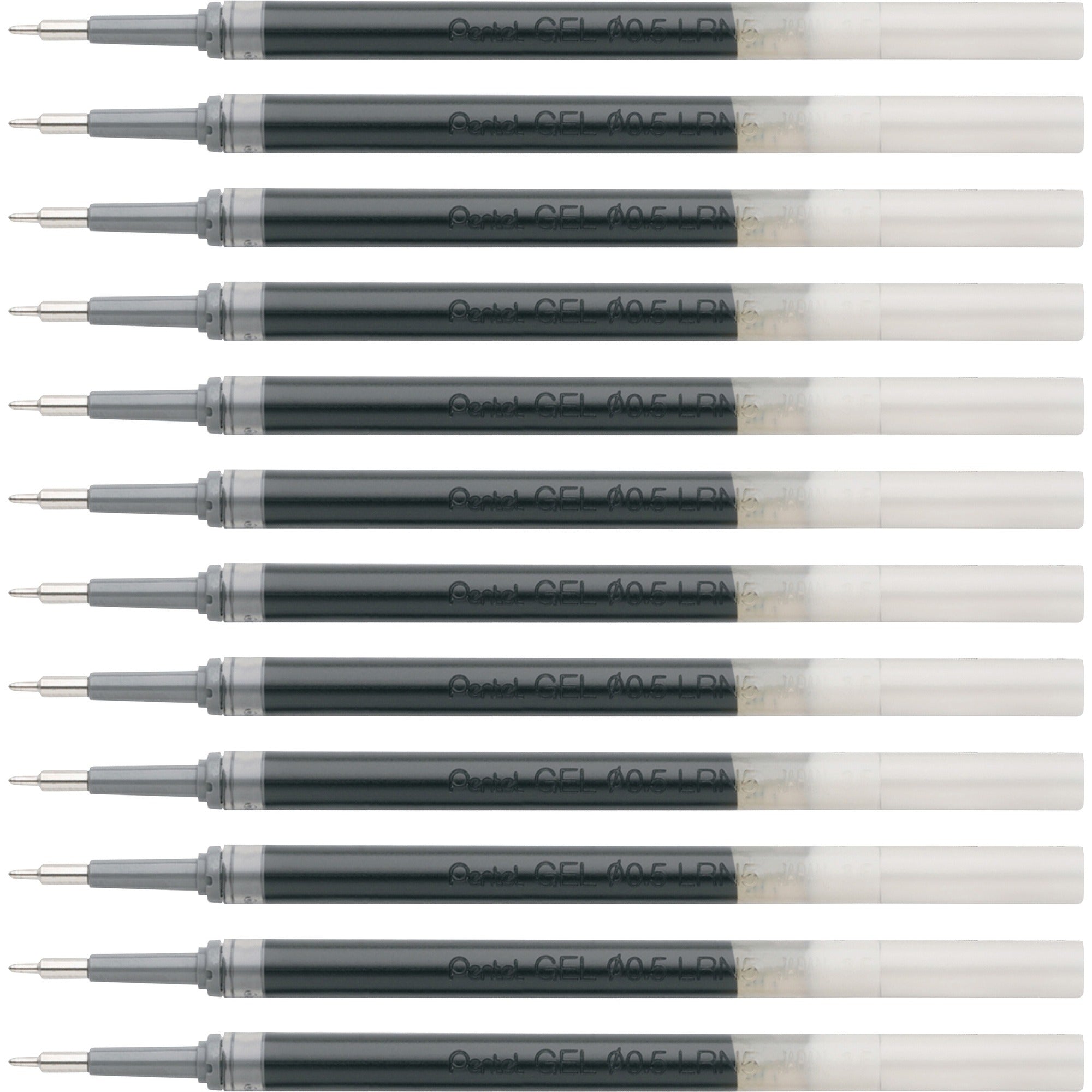 EnerGel Liquid Gel Pen Refill - 0.50mm Fine Point Black Ink - 12/Box - Refills