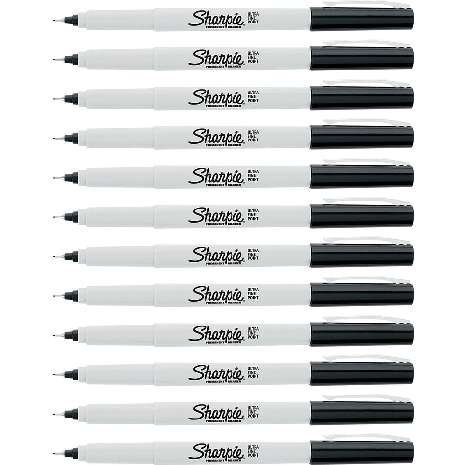 Sharpie Ultra Fine Permanent Markers - Ultra Fine Narrow Marker Point - Alcohol Based - 1 Dozen