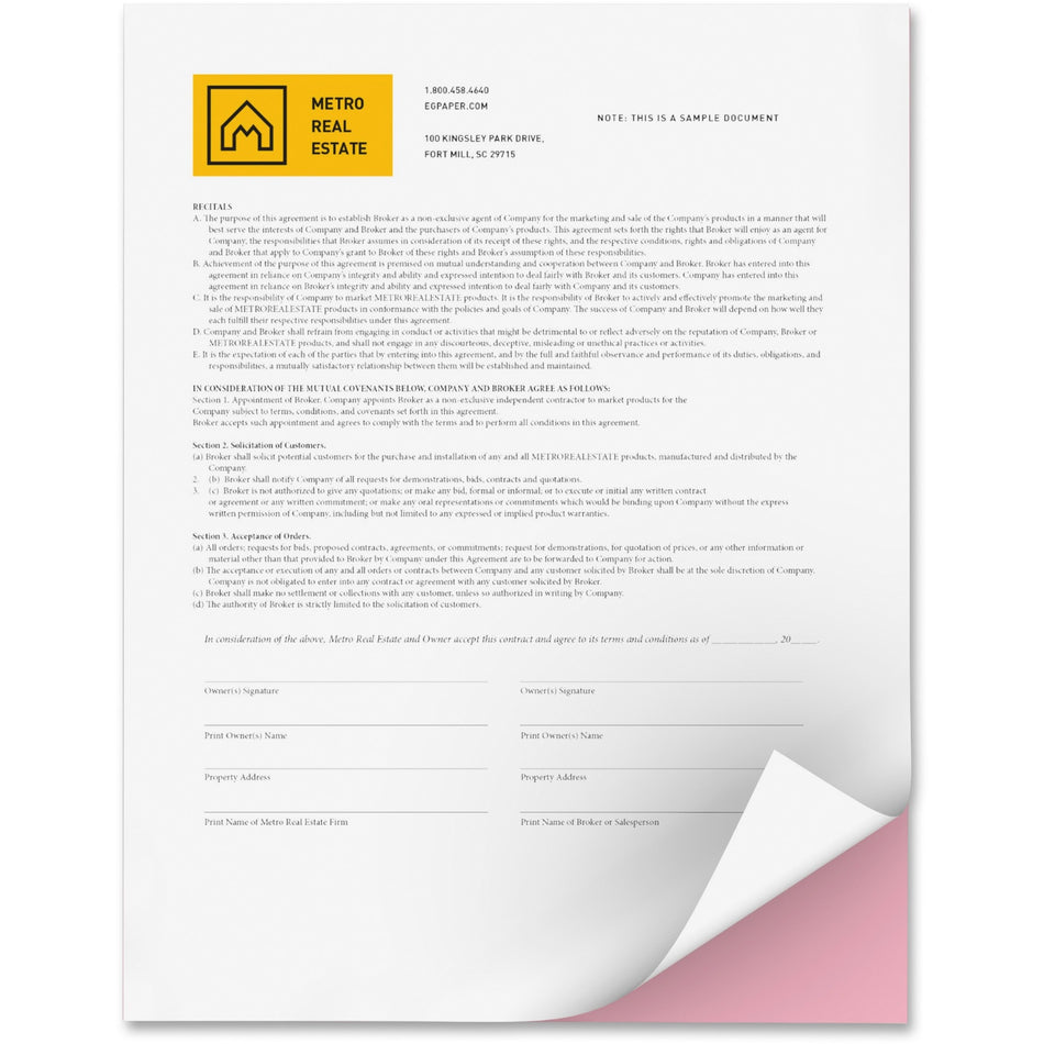 Xerox Revolution Premium Digital Carbonless Paper - Letter - 8 1/2" x 11" - Sustainable Forestry Initiative (SFI) - Capsule Control Coating - White, Pink - 2500 / Carton