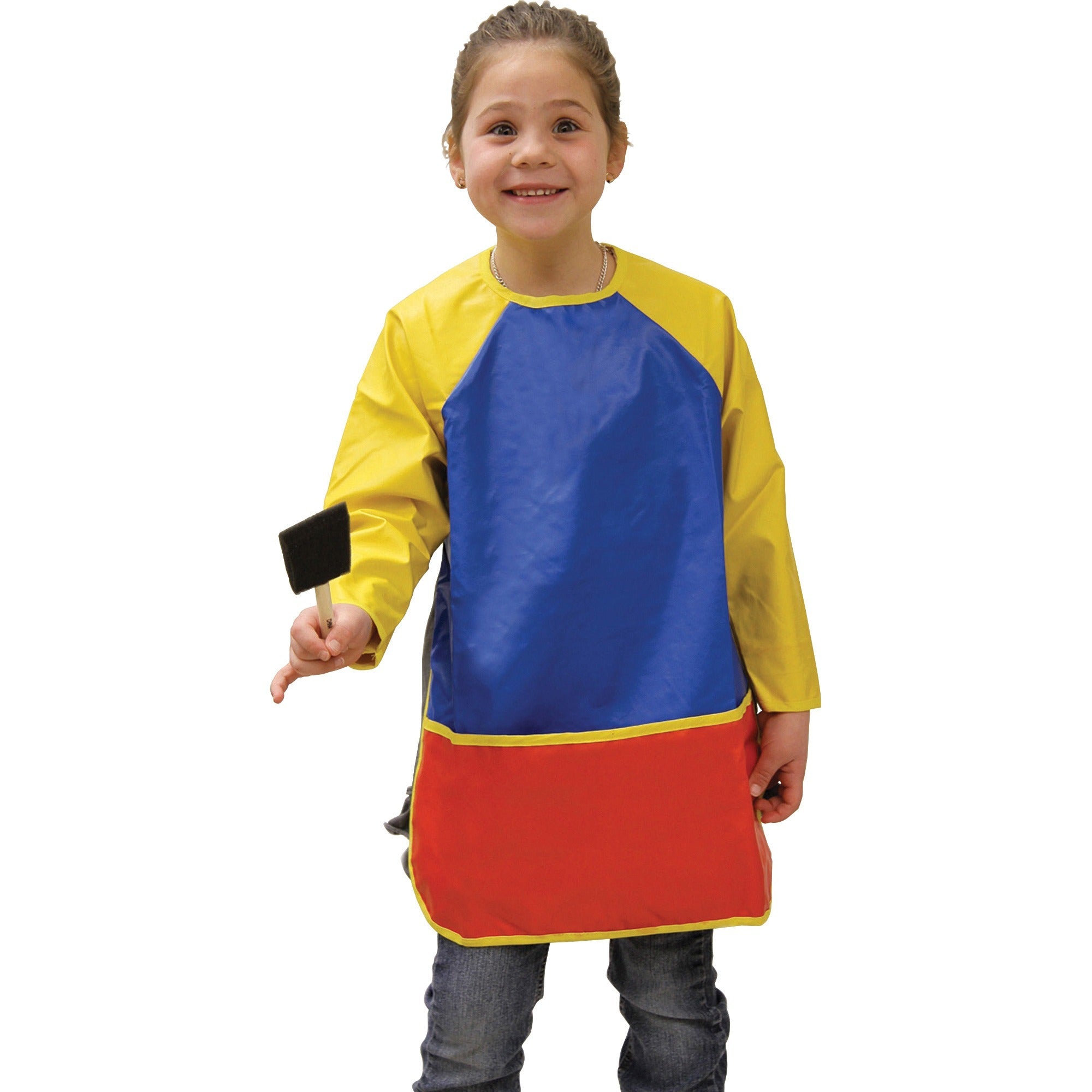 Creativity Street Vinyl Long-Sleeve Art Apron - Assorted - Vinyl - 1 Each