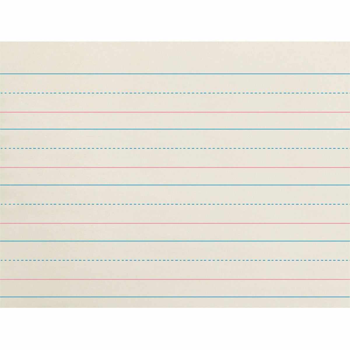 Zaner-Bloser Broken Midline Ruled Paper - Printed - 1.13" Ruled - 30 lb Basis Weight - 8" x 10 1/2" Sheet Size - White Paper - 500 / Ream