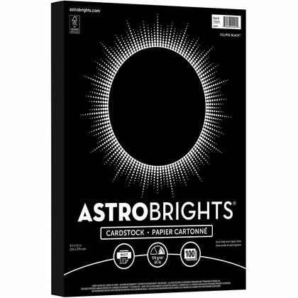 Neenah Color Cardstock - Black - Letter - 8 1/2" x 11" - 65 lb Basis Weight - 100 / Pack
