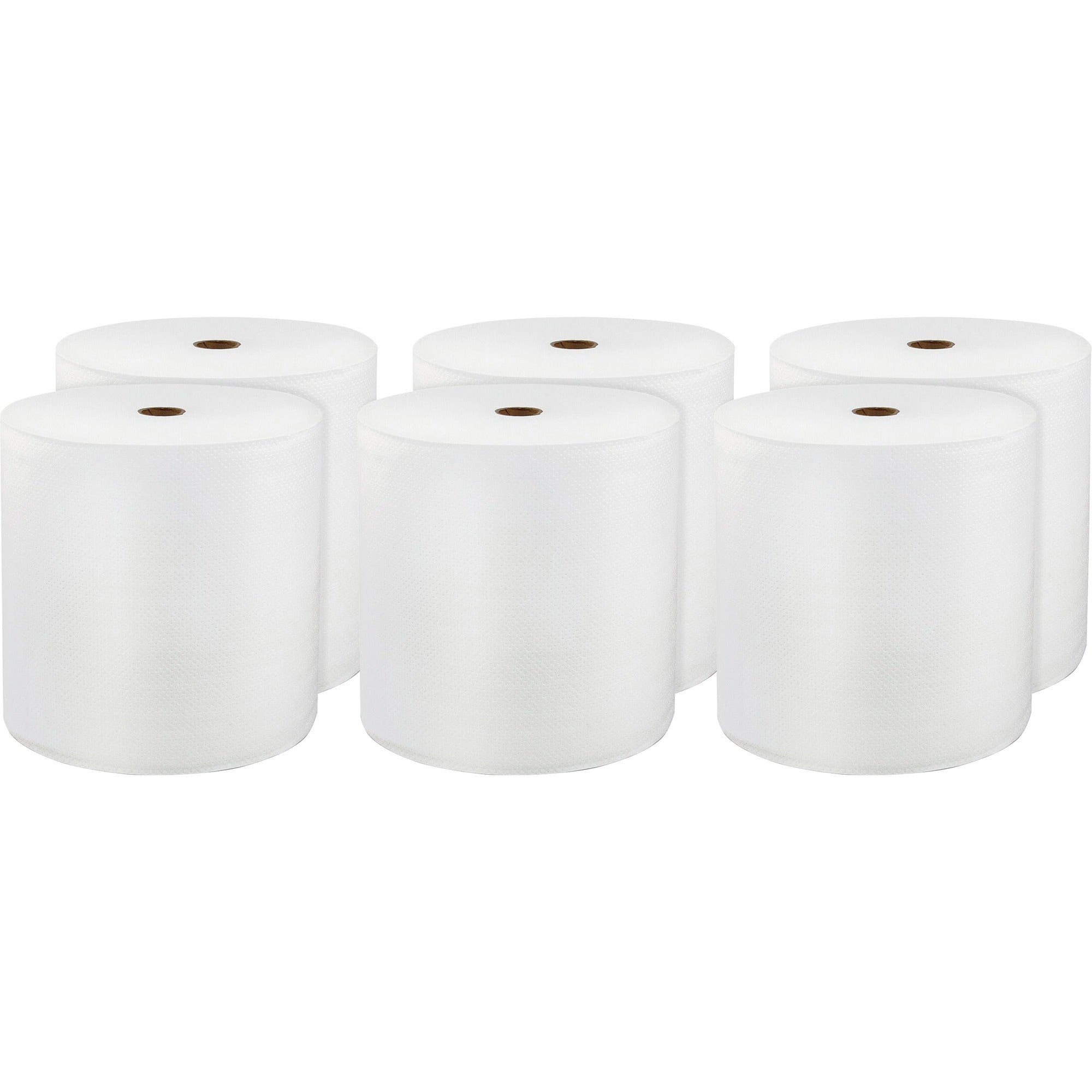LoCor Hardwound Roll Towels - 1 Ply - 8" Width x 800 ft Length - White - Virgin Fiber - 6 / Carton