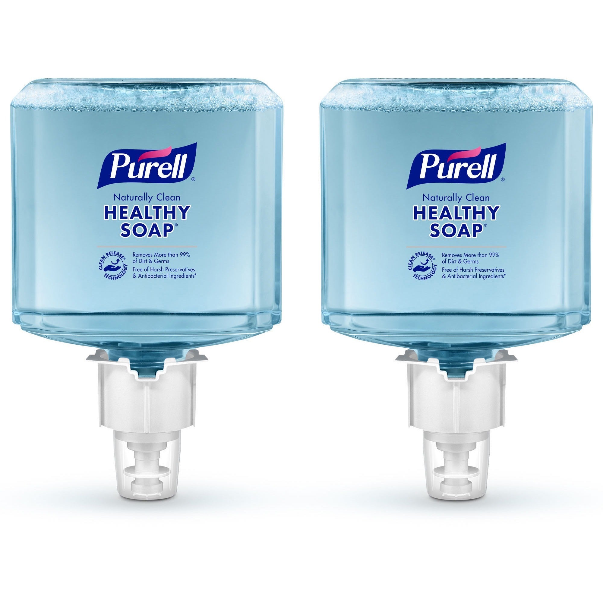 PURELL® ES4 CRT HEALTHY SOAP Naturally Clean Foam Refill - Citrus Scent - 1.27 quart - Dirt Remover, Kill Germs - Skin - Blue - Bio-based, Preservative-free, Paraben-free, Phthalate-free, Dye-free, Antibacterial-free, Quick Rinse - 2 / Carton